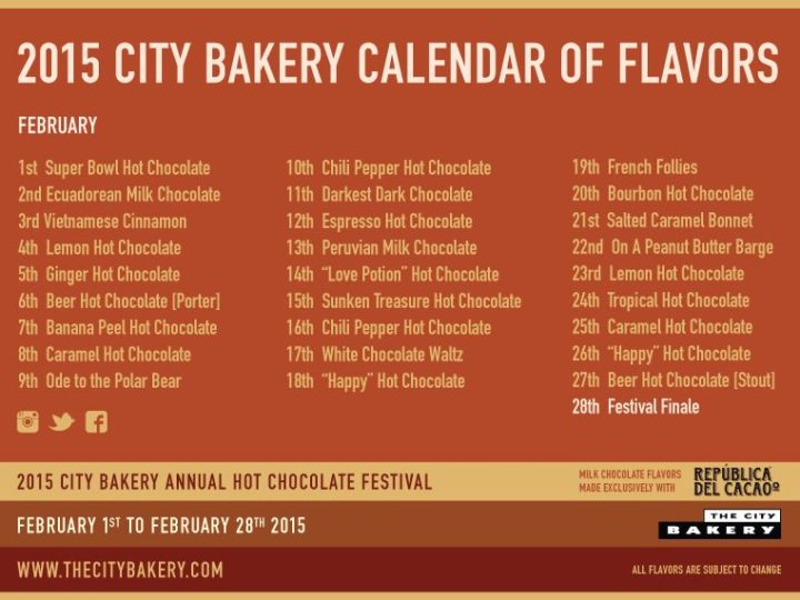 Le Hot Chocolate Festival City Bakery de New York